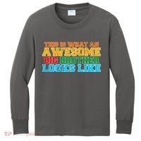 Distressed This is What an Awesome Big Brother Looks Like Kids Long Sleeve Shirt thumb 0