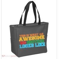Distressed This is What an Awesome Big Brother Looks Like Tote Bag thumb 2