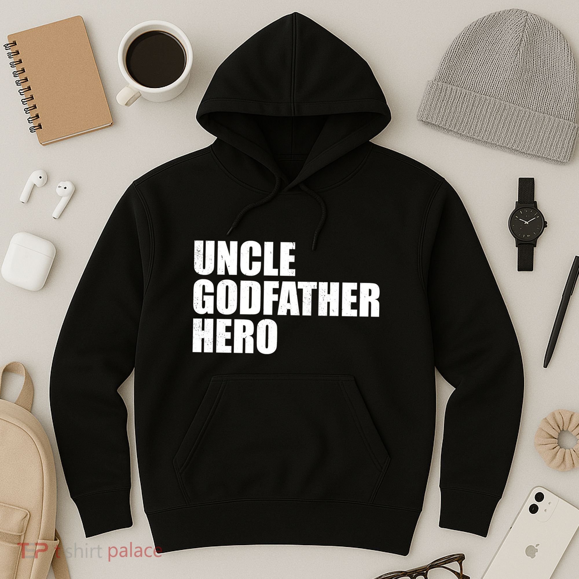 Distressed Uncle Godfather Hero Hoodie