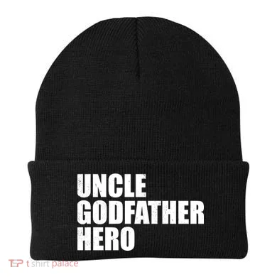 Distressed Uncle Godfather Hero Beanie