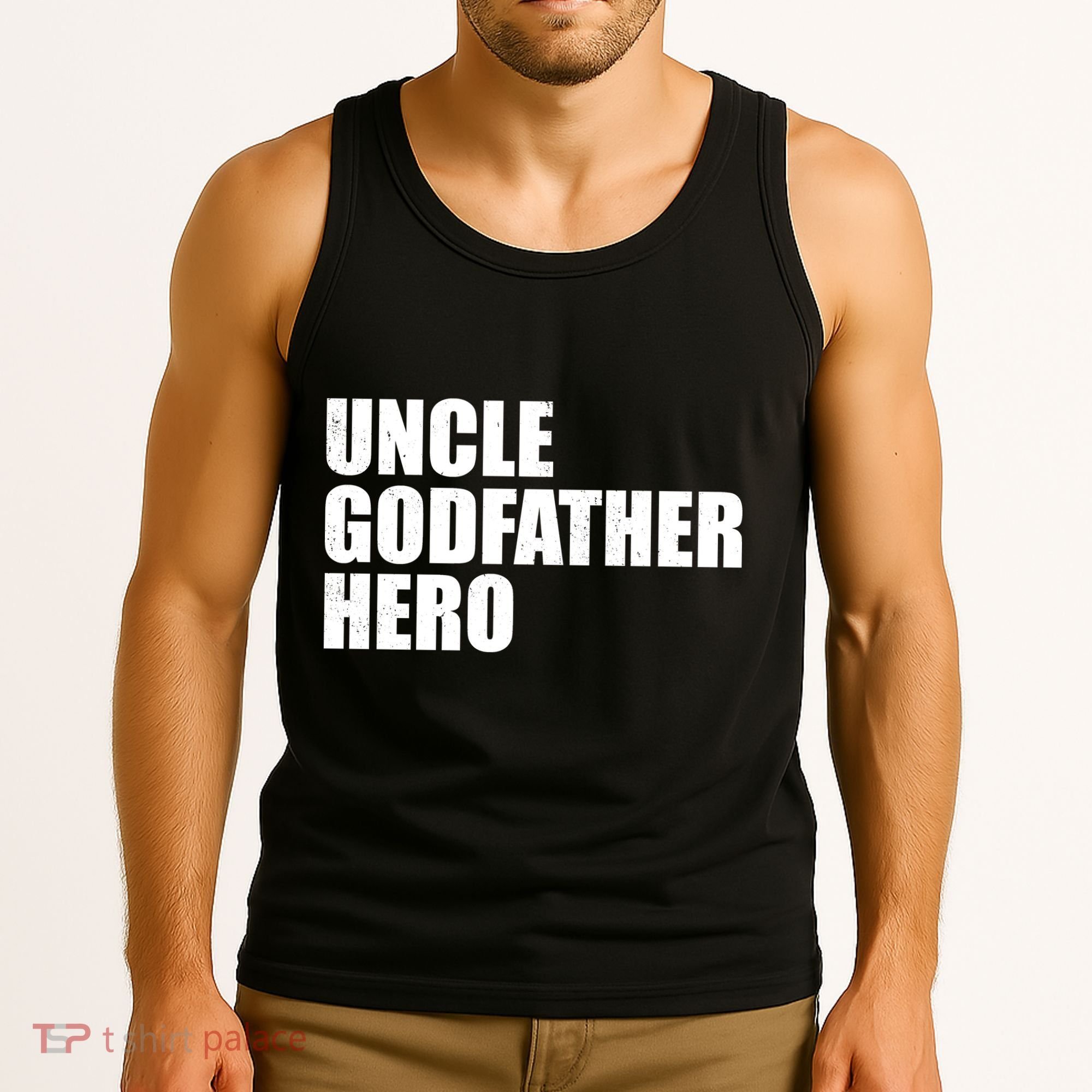Distressed Uncle Godfather Hero Tank Top