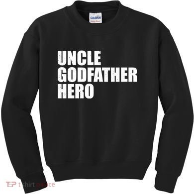 Distressed Uncle Godfather Hero Kids Sweatshirt