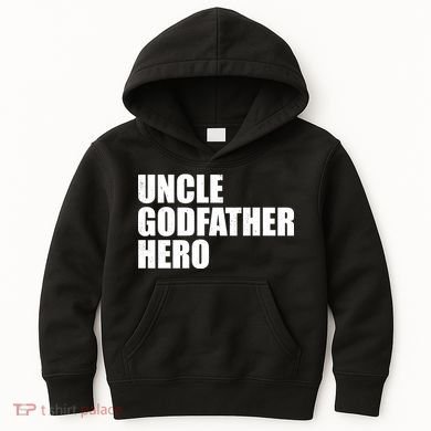 Distressed Uncle Godfather Hero Kids Hoodie