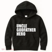 Distressed Uncle Godfather Hero Kids Hoodie thumb 0