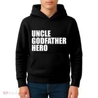 Distressed Uncle Godfather Hero Kids Hoodie thumb 4