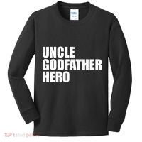 Distressed Uncle Godfather Hero Kids Long Sleeve Shirt thumb 0