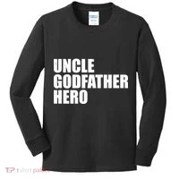 Distressed Uncle Godfather Hero Kids Long Sleeve Shirt thumb 0