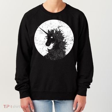 Distressed Unicorn Emblem Women's Sweatshirt