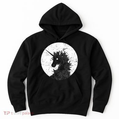 Distressed Unicorn Emblem Hoodie