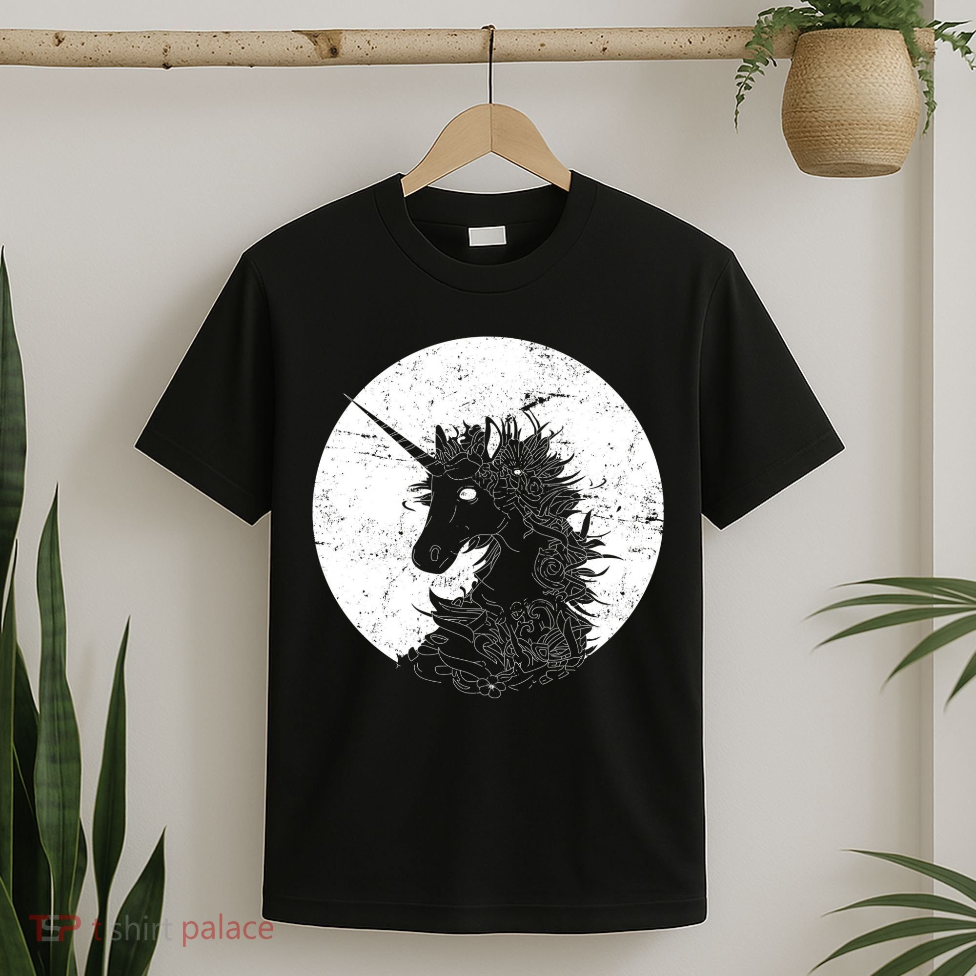 Distressed Unicorn Emblem T-Shirt