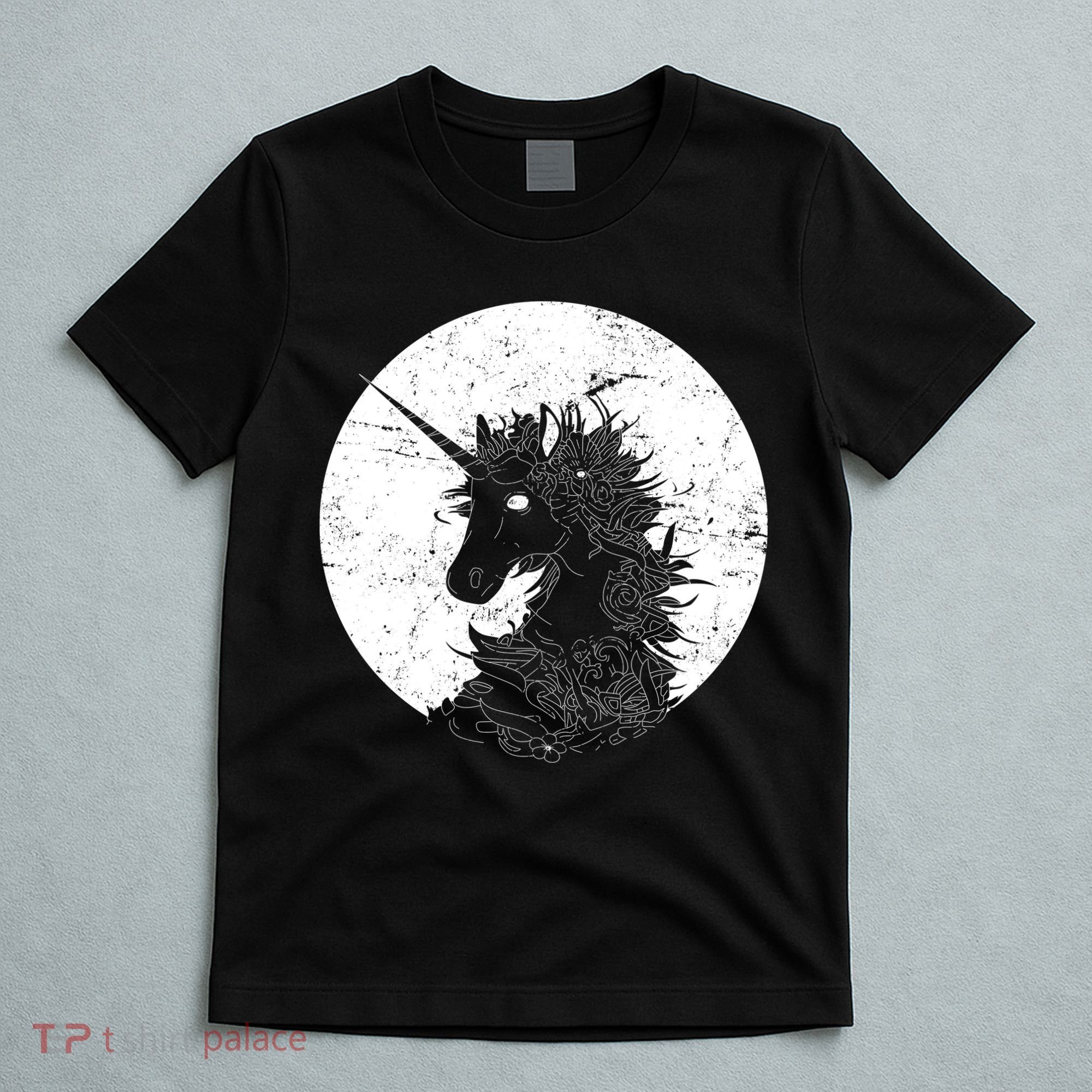 Distressed Unicorn Emblem T-Shirt