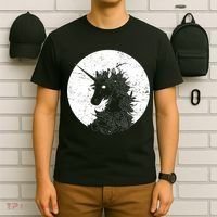 Distressed Unicorn Emblem T-Shirt thumb 6