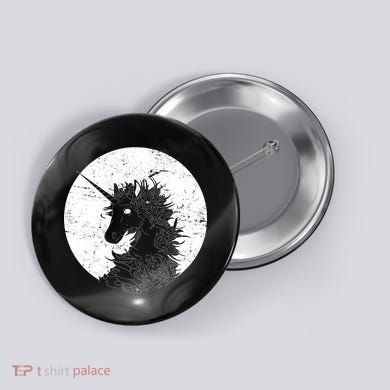 Distressed Unicorn Emblem Button