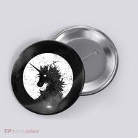 Distressed Unicorn Emblem Button thumb 0