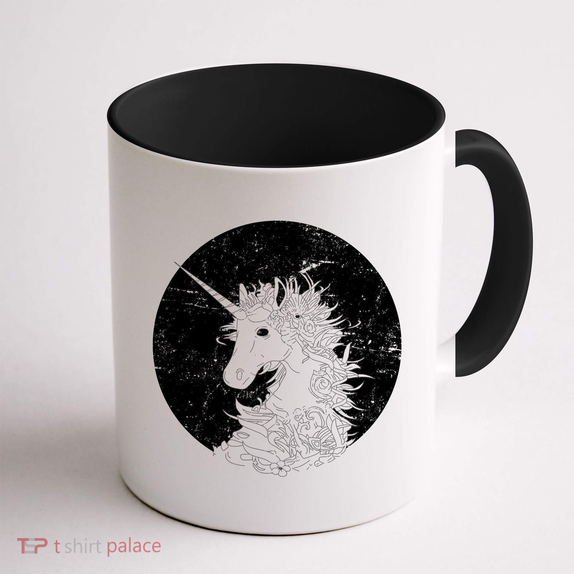 Distressed Unicorn Emblem Coffee Mug