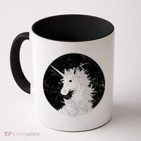 Distressed Unicorn Emblem Coffee Mug thumb 0