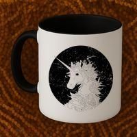 Distressed Unicorn Emblem Coffee Mug thumb 2