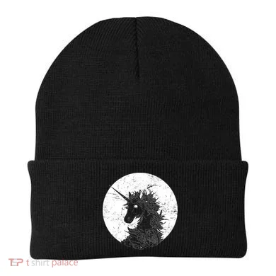 Distressed Unicorn Emblem Beanie