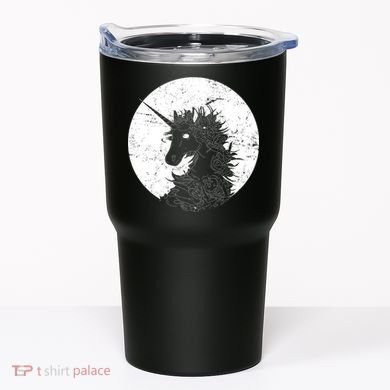 Distressed Unicorn Emblem Tumbler