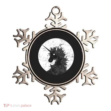 Distressed Unicorn Emblem Ornament