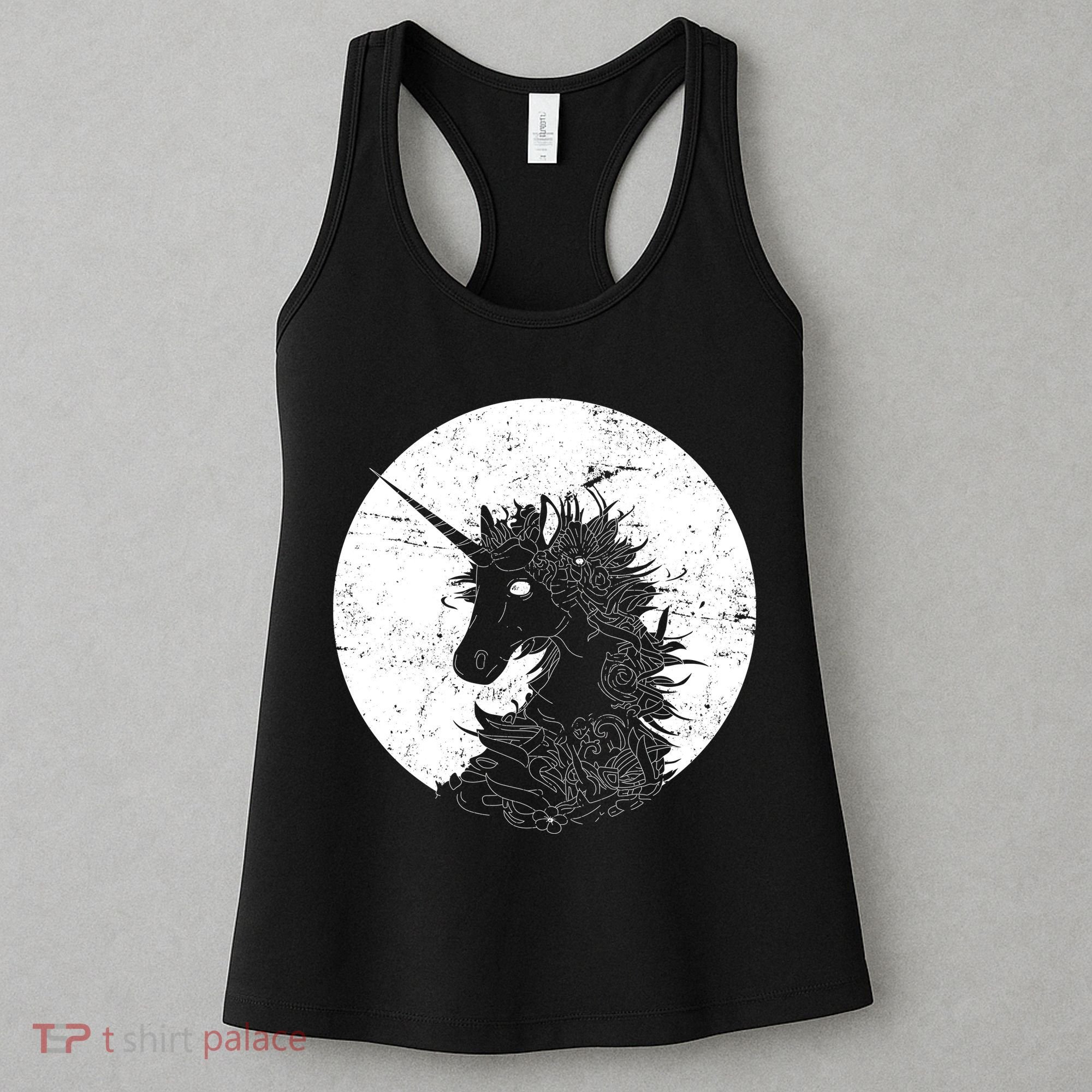 Distressed Unicorn Emblem Women's Tank Top