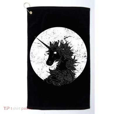 Distressed Unicorn Emblem Golf Towel