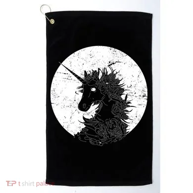 Distressed Unicorn Emblem Golf Towel