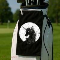Distressed Unicorn Emblem Golf Towel thumb 2