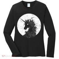 Distressed Unicorn Emblem Women's Long Sleeve Shirt thumb 0