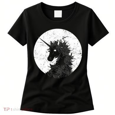 Distressed Unicorn Emblem Women's T-Shirt