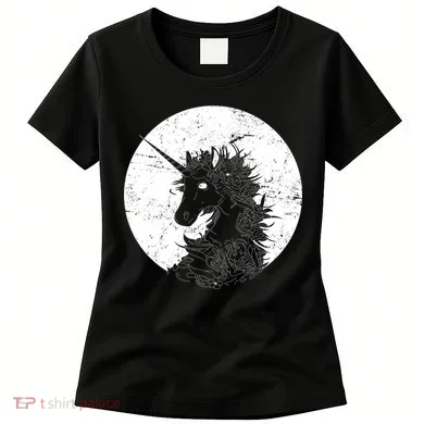 Distressed Unicorn Emblem Women's T-Shirt