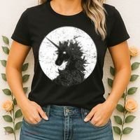Distressed Unicorn Emblem Women's T-Shirt thumb 2
