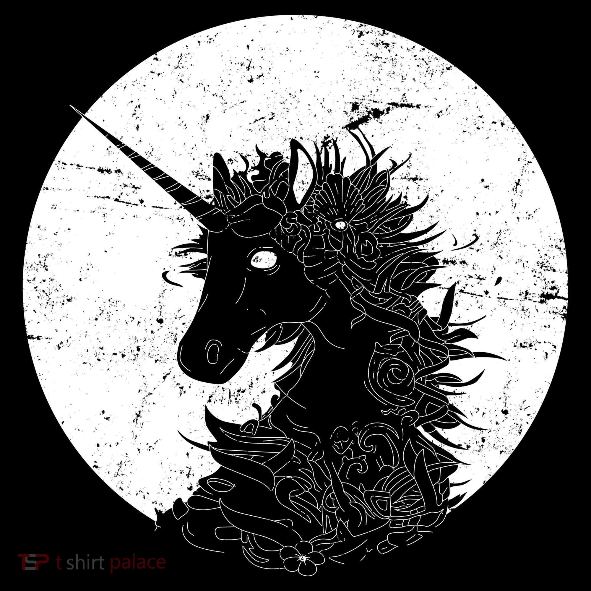Distressed Unicorn Emblem Women's T-Shirt