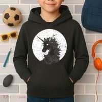Distressed Unicorn Emblem Kids Hoodie thumb 2