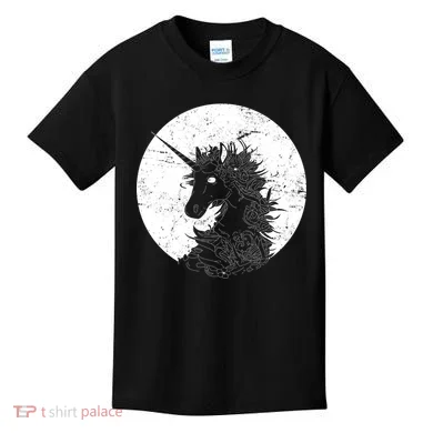 Distressed Unicorn Emblem Kids T-Shirt
