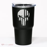 Distressed USA American Skull Tumbler thumb 0