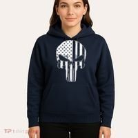 Distressed USA American Skull Hoodie thumb 5