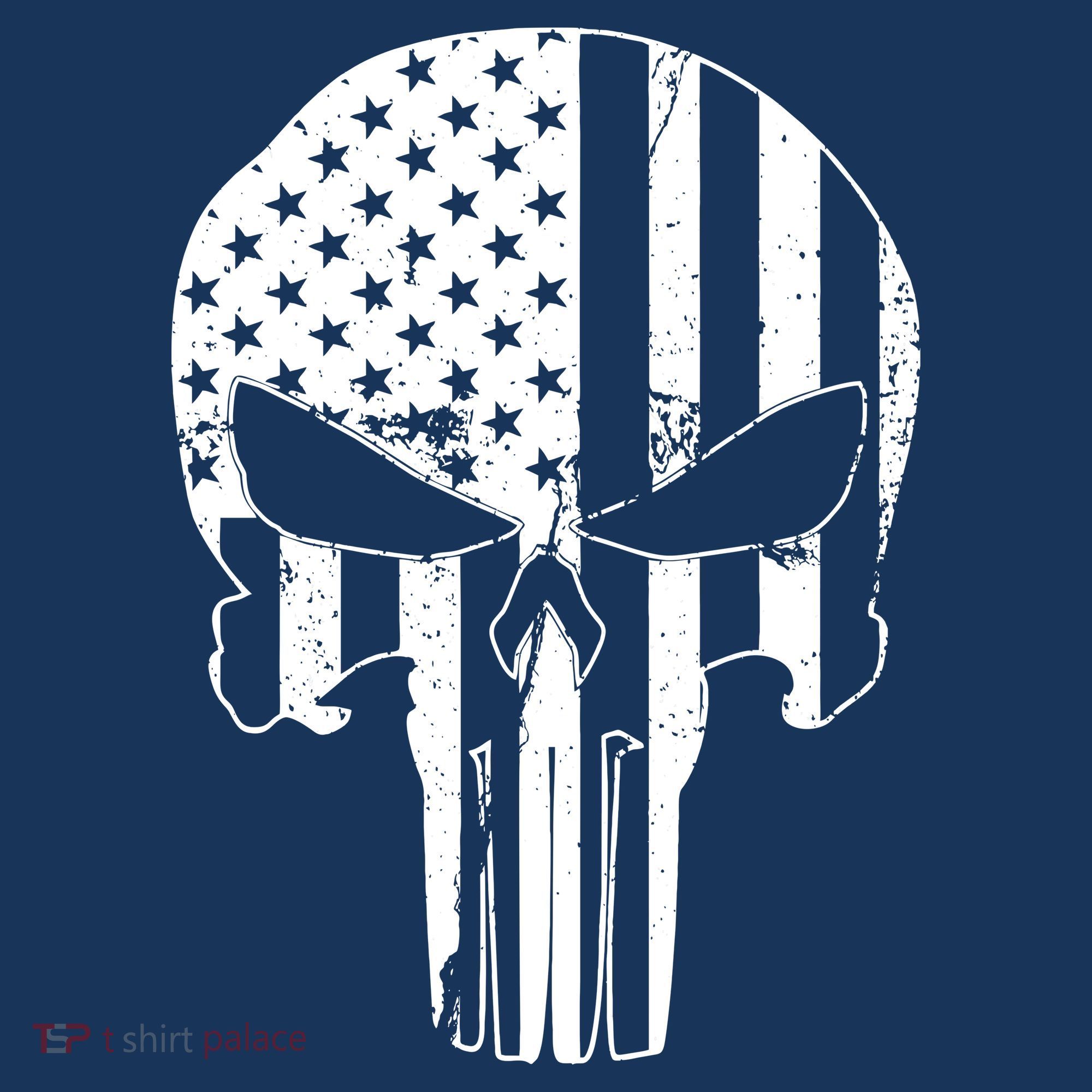 Distressed USA American Skull Sweatshirt