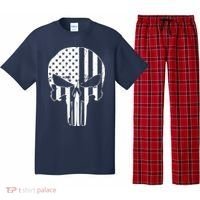 Distressed USA American Skull Pajama Set thumb 0