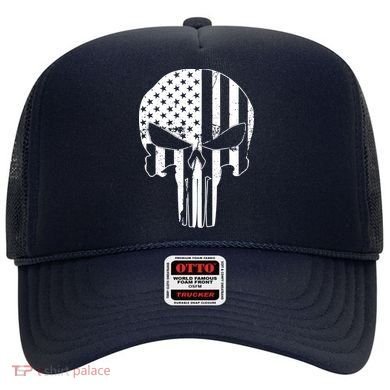 Distressed USA American Skull Hat