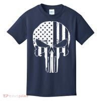 Distressed USA American Skull Kids T-Shirt thumb 0