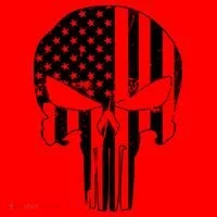 Distressed USA American Skull Santa Hat thumb 1