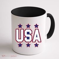 Distressed USA Patriotic Logo Coffee Mug thumb 1