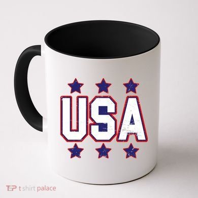 Distressed USA Patriotic Logo Coffee Mug