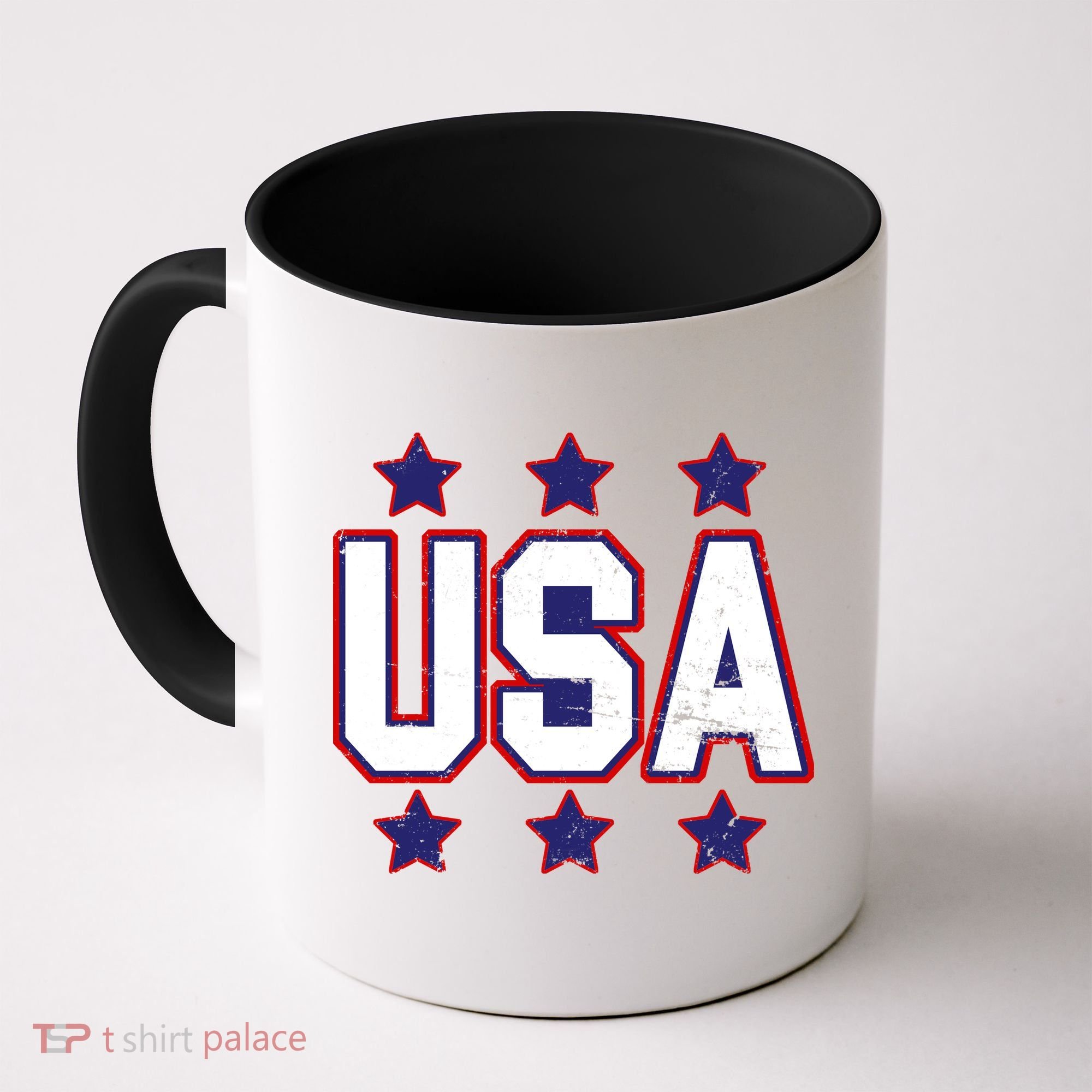 Distressed USA Patriotic Logo Coffee Mug