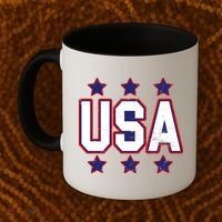 Distressed USA Patriotic Logo Coffee Mug thumb 2
