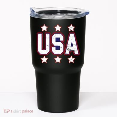 Distressed USA Patriotic Logo Tumbler