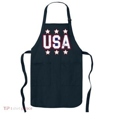 Distressed USA Patriotic Logo Apron