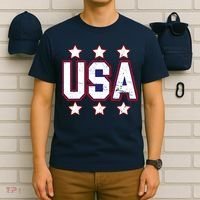 Distressed USA Patriotic Logo T-Shirt thumb 6
