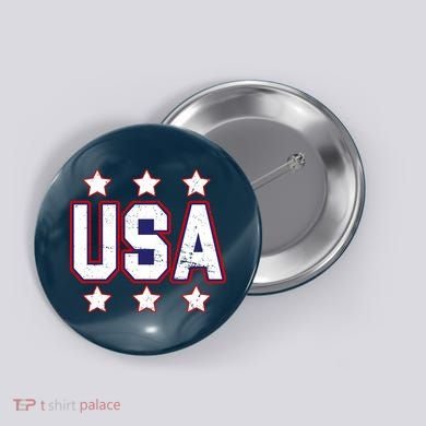 Distressed USA Patriotic Logo Button